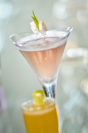 Closeup the Fruit cocktailsの写真素材