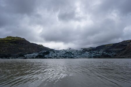Iceland - Ice rock at fjallsarlon glacier lagoon from waterの写真素材