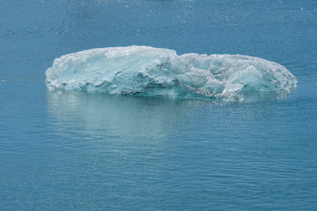 Iceland - Crystal creal ice floes drifting on glacial lake