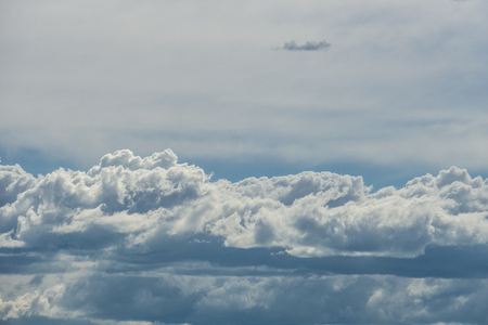 Germany, Heavy thunderstorm cloudscape dramatic sky formationの写真素材