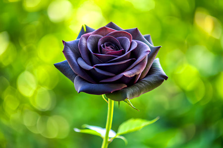 A close up of a purple rose.の写真素材