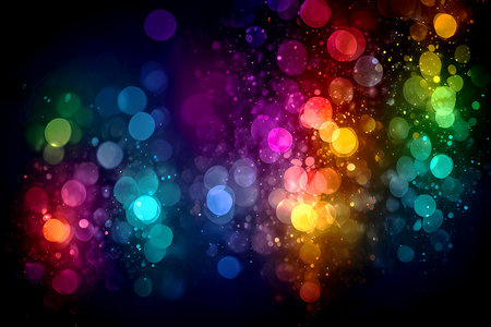 Abstract background with bokeh defocused lights. Created with Generative AIの写真素材
