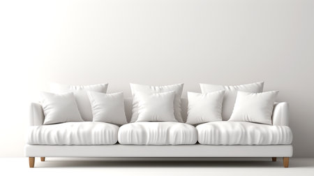 Create your own relaxation zone with this close-up view of a comfortable sofa, inviting you to unwind in a cozy and inviting setting.の素材