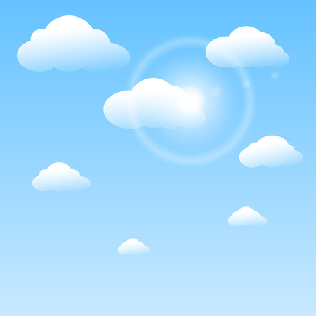 sun and cloudsのイラスト素材