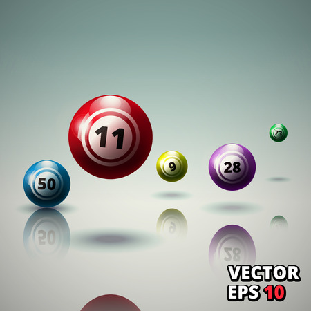 Lottery balls background vector illustrationのイラスト素材