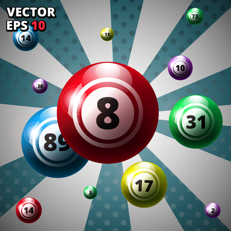 Lottery balls background vector illustrationのイラスト素材
