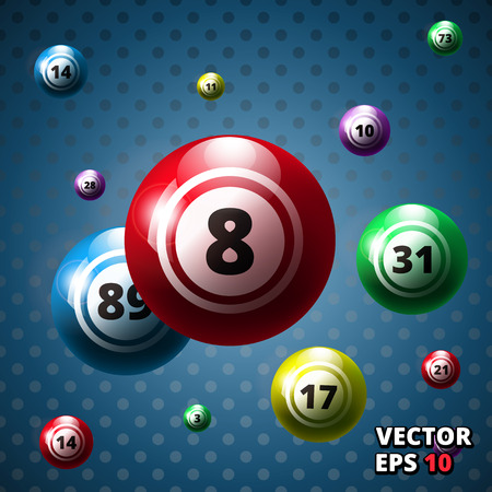 Lottery balls background vector illustrationのイラスト素材