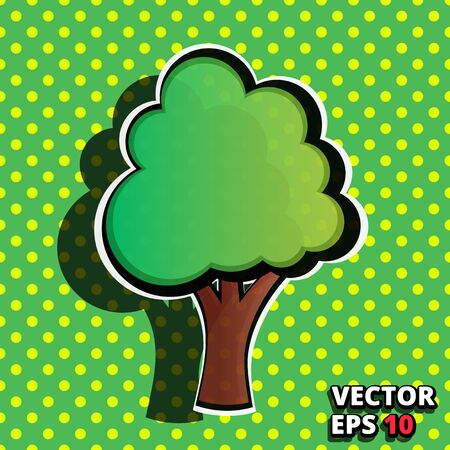 pop art tree vector illustrationのイラスト素材