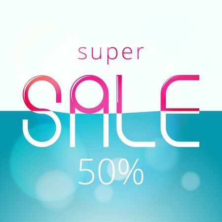 super sale banner with lens flaresのイラスト素材