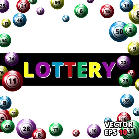 Lottery balls background vector illustrationのイラスト素材