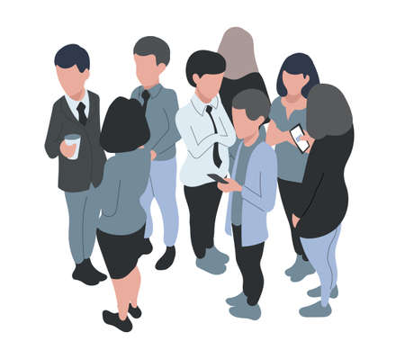 Group of business people. Office workers standing vectorのイラスト素材