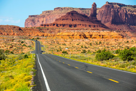 Road in Capitol Reef National Park in United States of America, USAの写真素材