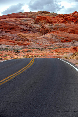 Road in Capitol Reef National Park in United States of America, USAの写真素材
