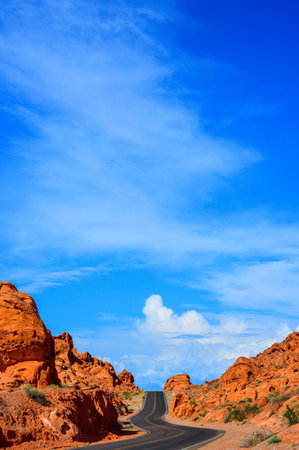 Valley of Fire State Park in Nevada, United States of Americaの写真素材
