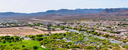 Panoramic view of the city of Las Vegas, Nevada, USAの写真素材