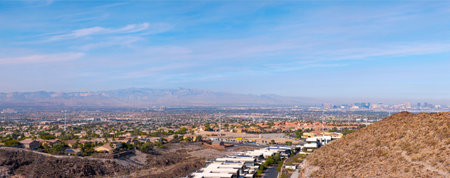 Panoramic view of the city of Tucson, Arizona, USAの写真素材