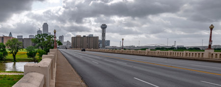 Panoramic view of downtown Atlanta, Georgia, USA with the Georgia State Capitol building in the background.の写真素材