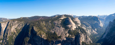 Yosemite National Park, California, USA. Panoramic view from Glacier Point.