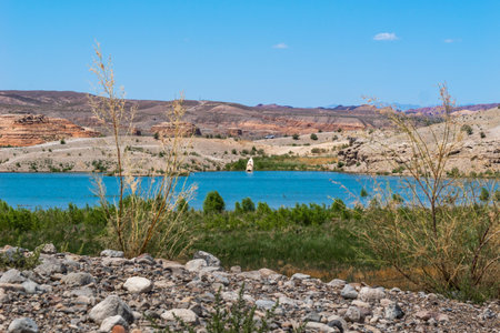 Lake Powell, Glen Canyon National Recreation Area, Utah, United Statesの写真素材