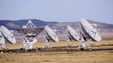 The Very Large Array in the Namib Desert, Namibia.の写真素材