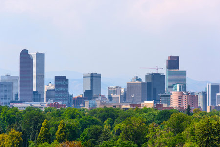 Cityscape of Seattle, Washington with urban skyscrapers in the background.の写真素材