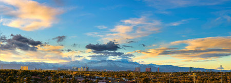 Panoramic view of the city of Salt Lake City, Utahの写真素材