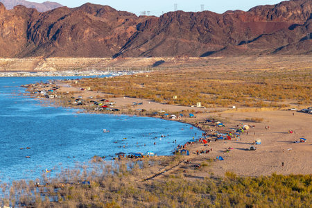 View of Lake Mead National Recreation Area, Nevada, United States.の写真素材