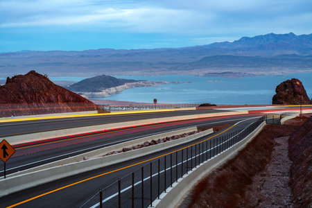 Road in Death Valley National Park, California, United States of Americaの写真素材