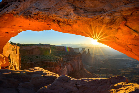 Sunset in Canyonlands National Park, Utah, USA. Famous landmarkの写真素材