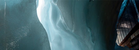 Panorama of a frozen lake in the city. 3d rendering