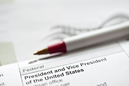 Tax form with pen, shallow DOF, focus on the penの写真素材