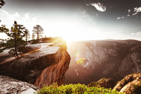 Sunset in Yosemite National Park, California, United States of Americaの写真素材