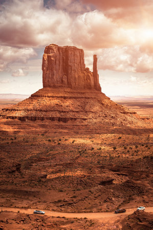 Monument Valley National Park, Utah, USA. Famous landmark.の写真素材