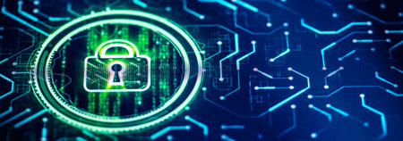Cyber security data protection business technology privacy concept. 3d illustration