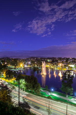 Night view of the city of Istanbul, Turkey. Beautiful night view of the city.の写真素材