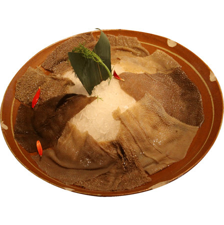 Japanese food, sashimi in a bowl on a white backgroundの写真素材