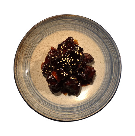 Korean food, simmered soy sauce and sesame seedsの写真素材