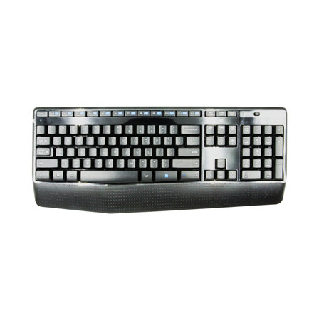 Computer keyboard isolated on white background with clipping path. Top view.の写真素材