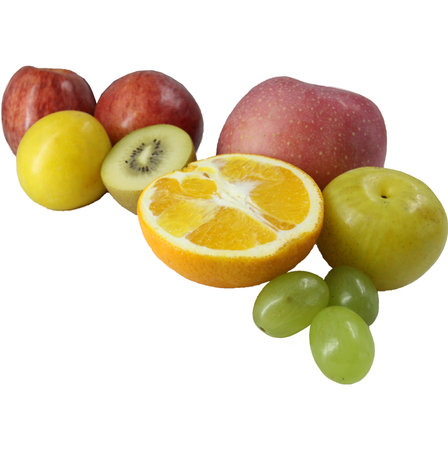 Fresh fruits isolated on a white background. Clipping path included.の写真素材