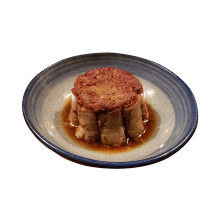 japanese traditional food, simmered pork in soy sauceの写真素材