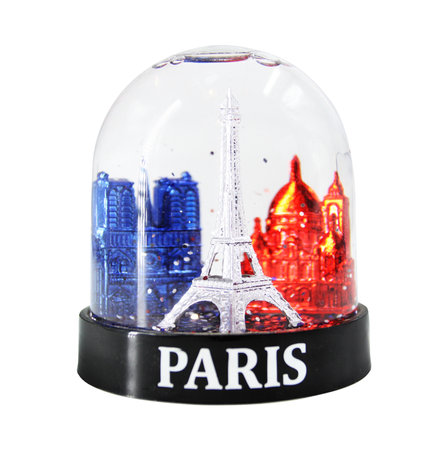 Paris police flasher isolated on white background with clipping path.の写真素材