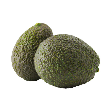 Avocado fruit isolated on white background. Clipping path included.の写真素材
