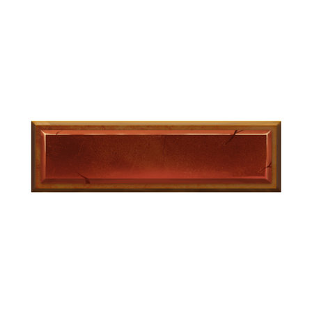 Wooden plaque isolated on white background. Clipping path included.の写真素材