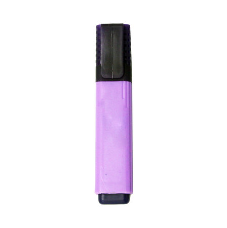 Purple marker isolated on white background. Clipping path included.の写真素材