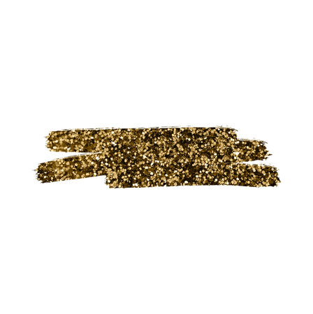 Gold glitter brush stroke. Vector illustration. Grunge texture.の写真素材