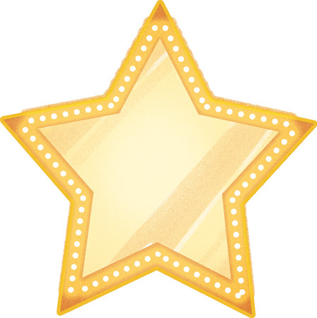 Gold star on a white background. Vector illustration for your design.の写真素材