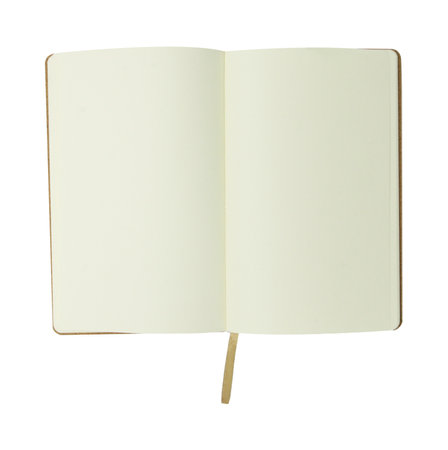 Blank book isolated on white background. Clipping path included.の写真素材