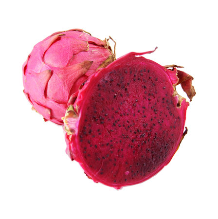 Dragon fruit isolated on white background. Clipping path included for easy isolation.の写真素材