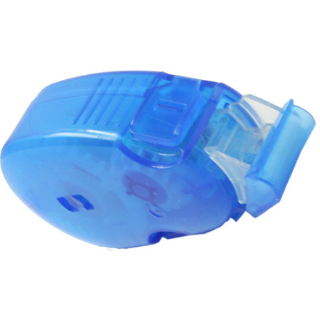 Blue plastic diving mask isolated on white background, clipping path included.の写真素材