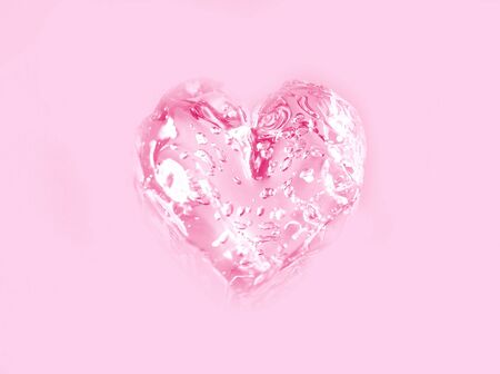 rosy limpid heart for Saint valentine's dayの写真素材